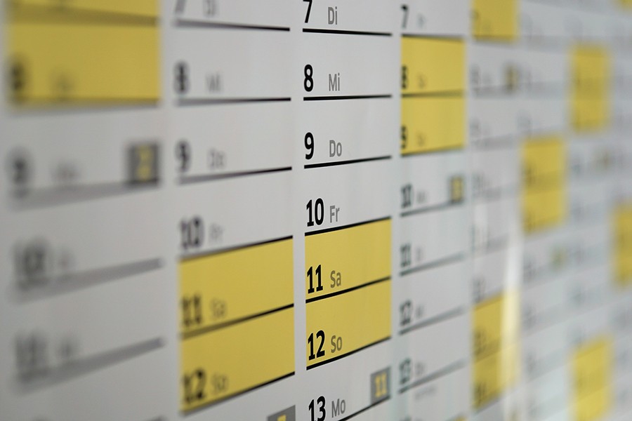 Le calendrier des soins de la future maman